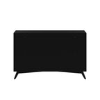 56" Black Solid Wood Seven Drawer Double Dresser