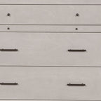 59" Gray Solid Wood Seven Drawer Double Dresser