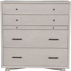 59" Gray Solid Wood Seven Drawer Double Dresser