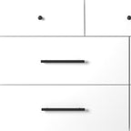 56" White Solid Wood Seven Drawer Double Dresser