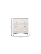 56" White Solid Wood Seven Drawer Double Dresser