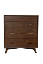 38" Mahogany Solid Wood Four Drawer Dresser