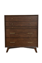 38" Mahogany Solid Wood Four Drawer Dresser