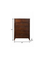63" Brown Solid Wood Seven Drawer Double Dresser