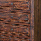 50" Chocolate Solid Wood Six Drawer Triple Dresser
