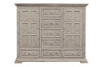 55" White Solid Wood Three Drawer Gentlemans Chest