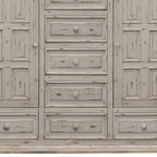 55" White Solid Wood Three Drawer Gentlemans Chest