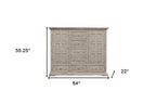 55" White Solid Wood Three Drawer Gentlemans Chest