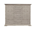 55" White Solid Wood Three Drawer Gentlemans Chest