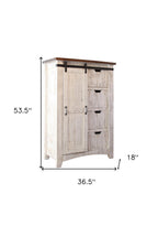 62" Antiqued White Solid Wood Six Drawer Triple Dresser