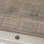 39" Gray And Ivory Solid Wood Four Drawer Dresser