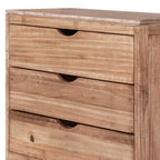 36" Natural Solid Wood Three Drawer Dresser