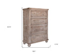 70" Natural Solid Wood Six Drawer Double Dresser