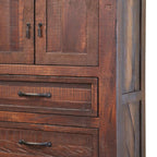 61" Brown Solid Wood Seven Drawer Double Dresser