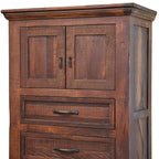 61" Brown Solid Wood Seven Drawer Double Dresser