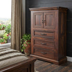 61" Brown Solid Wood Seven Drawer Double Dresser