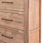 36" Natural Solid Wood Four Drawer Dresser