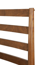 Brown Slat Back Solid Wood King Bed Frame