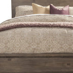 Gray Distressed Wood King Bed Frame