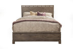 Gray Distressed Wood King Bed Frame