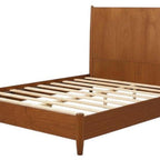 Brown Solid Wood Queen Bed Frame