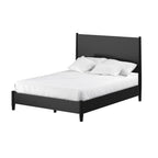 Black Solid Wood Queen Bed Frame