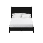 Black Solid Wood King Bed Frame