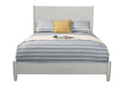 Gray Solid Wood King Bed Frame