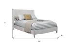 Gray Solid Wood King Bed Frame
