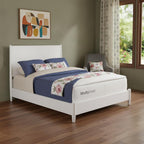 White Solid Wood Queen Bed Frame