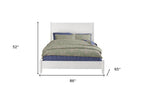 White Solid Wood Queen Bed Frame