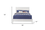 White Solid Wood King Bed Frame