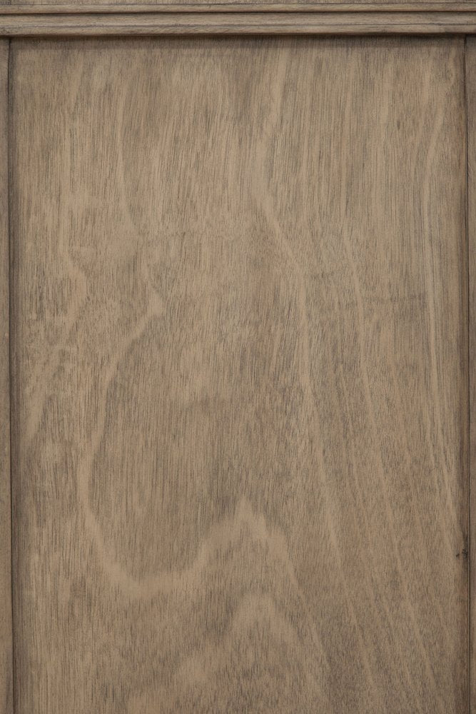 Brown Cross Back Solid Wood Full Bed Frame