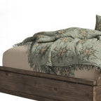 Gray Distressed Solid Wood Full Bed Frame