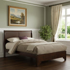 Brown Wood California King Bed Frame