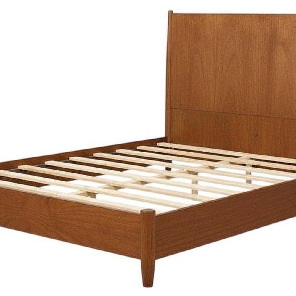 Brown Solid Wood Full Bed Frame
