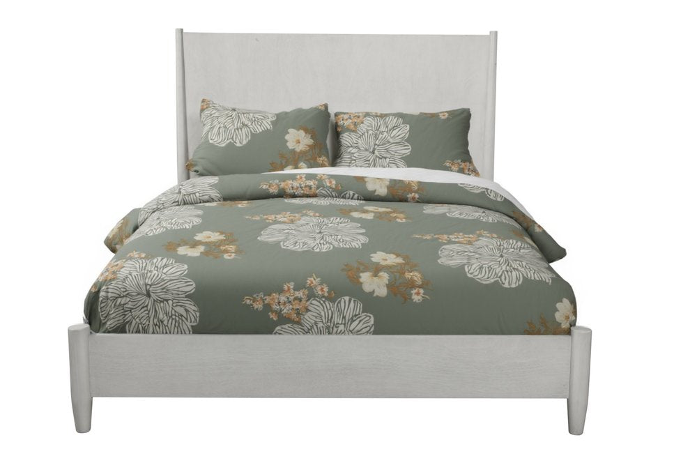 Gray Solid Wood Full Bed Frame
