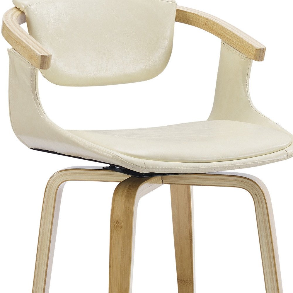 Gray and Brown Upholstered Faux Leather Dining Arm Chair