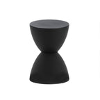 17" Black Heavy Duty Plastic Hourglass Outdoor Side Table