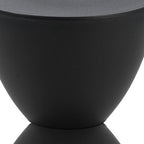 17" Black Heavy Duty Plastic Hourglass Outdoor Side Table