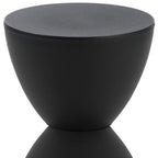 17" Black Heavy Duty Plastic Hourglass Outdoor Side Table