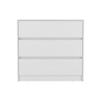 33" White Three Drawer Dresser