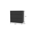 33" White Three Drawer Dresser