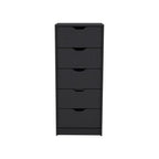 18" White Five Drawer Standard Chest