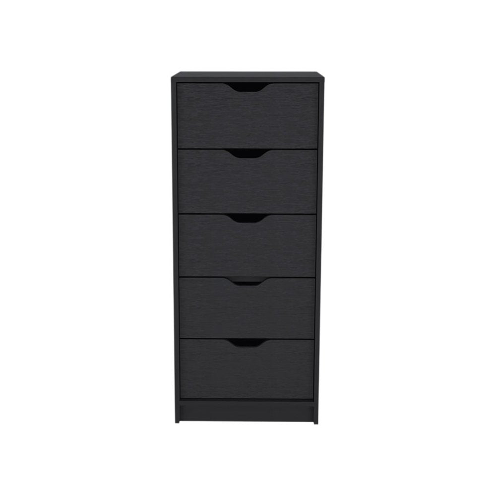 18" White Five Drawer Standard Chest