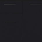 37" Black Wood Accent Cabinet With Two Doors And One Drawer