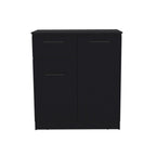 37" Black Wood Accent Cabinet With Two Doors And One Drawer