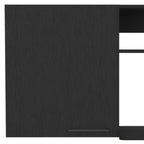 39" Black Wood Wall Mounted Accent Cabinet With Single Door
