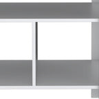 35" Natural and White Wood Kitchen Island With Storage