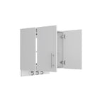 26" White Wood Wall Mounted Utlity Cabinet With Two Doors